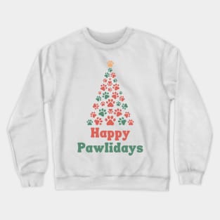 Happy Pawlidays Christmas Paws Crewneck Sweatshirt